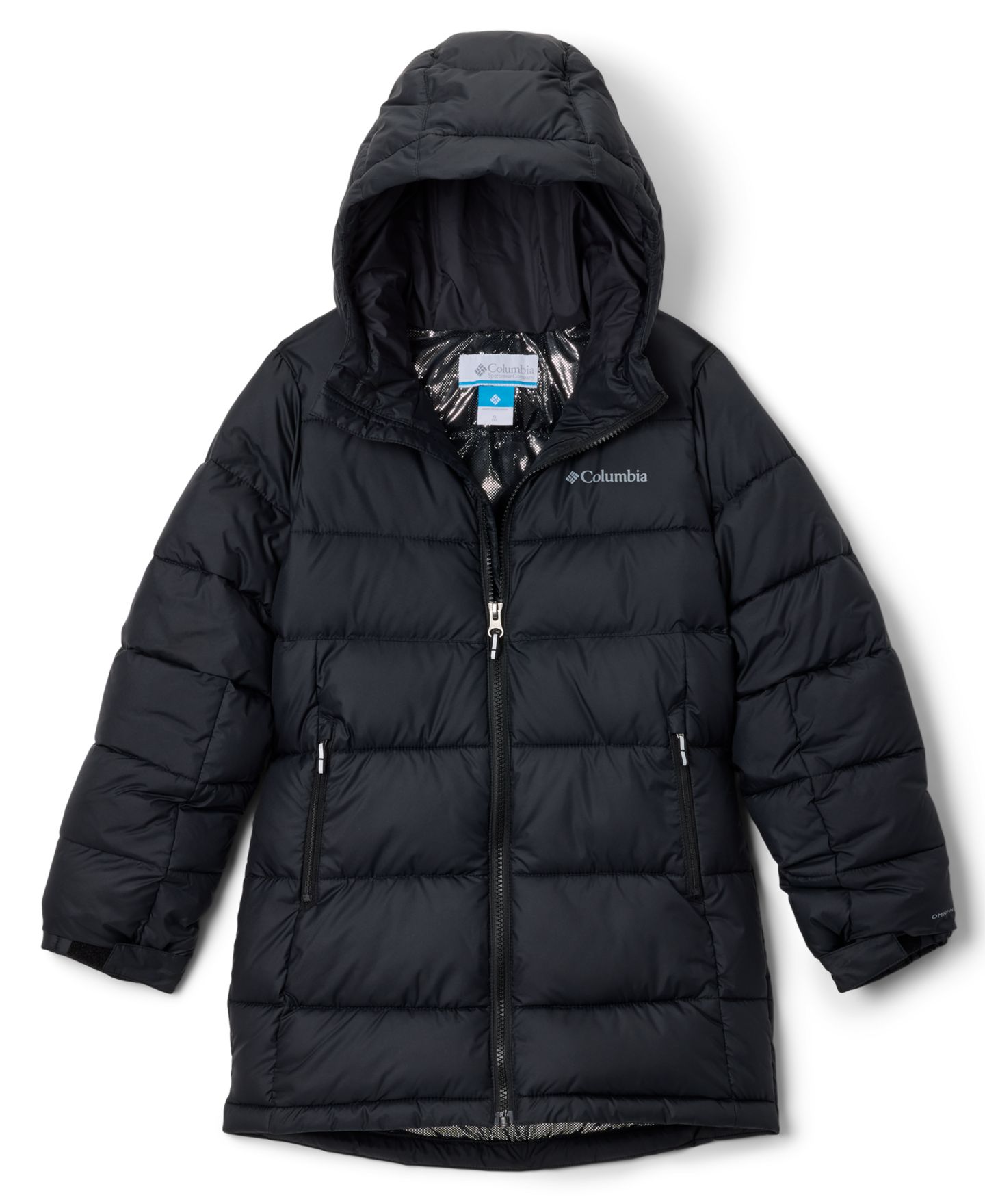 Куртка Columbia Girls' S-XL Pike Lake Mid Puffer, цвет: Чёрный — фото 1