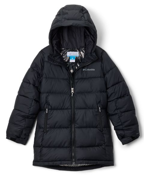 Куртка Columbia Girls' S-XL Pike Lake Mid Puffer, цвет: Чёрный