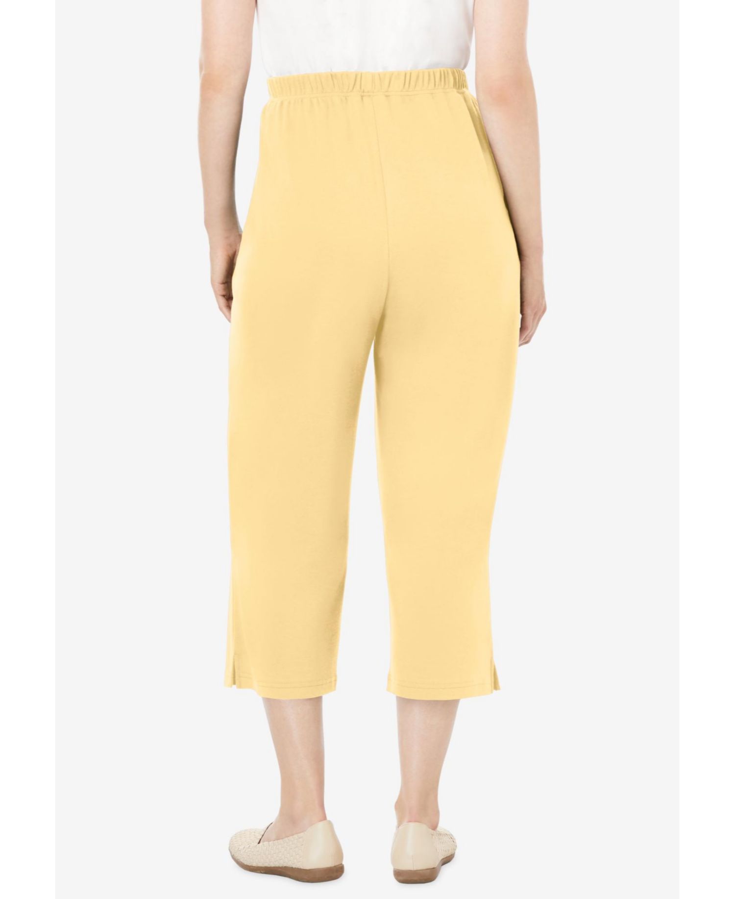 Women's Within 7-Day Elastic-Waist Stretchy Knit Capri