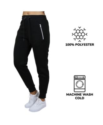 Women's Loose Fit Fleece-Lined Jogger Sweatpants With Zipper Pockets