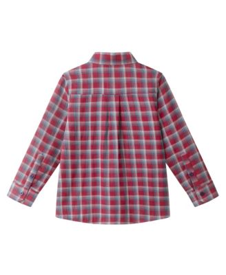 Toddler/Child Boys Red Plaid Two Faced Buttondown