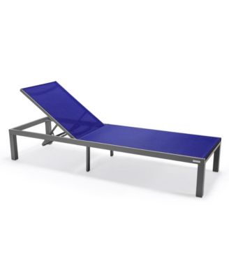 Marlin Patio Chaise Lounge Chair With Grey Aluminum Frame