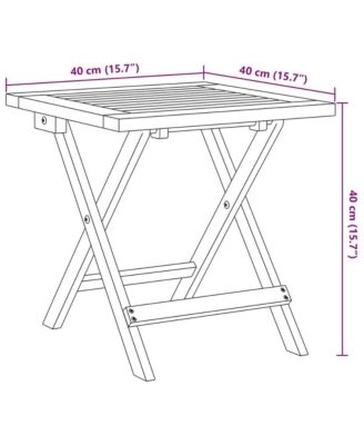 Patio Side Table 15.7"x15.7"x15.7" Solid Wood Acacia