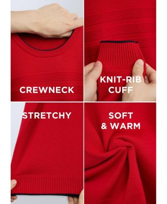 Boy's Moto Ribbing Detail Crew Neck Sweater