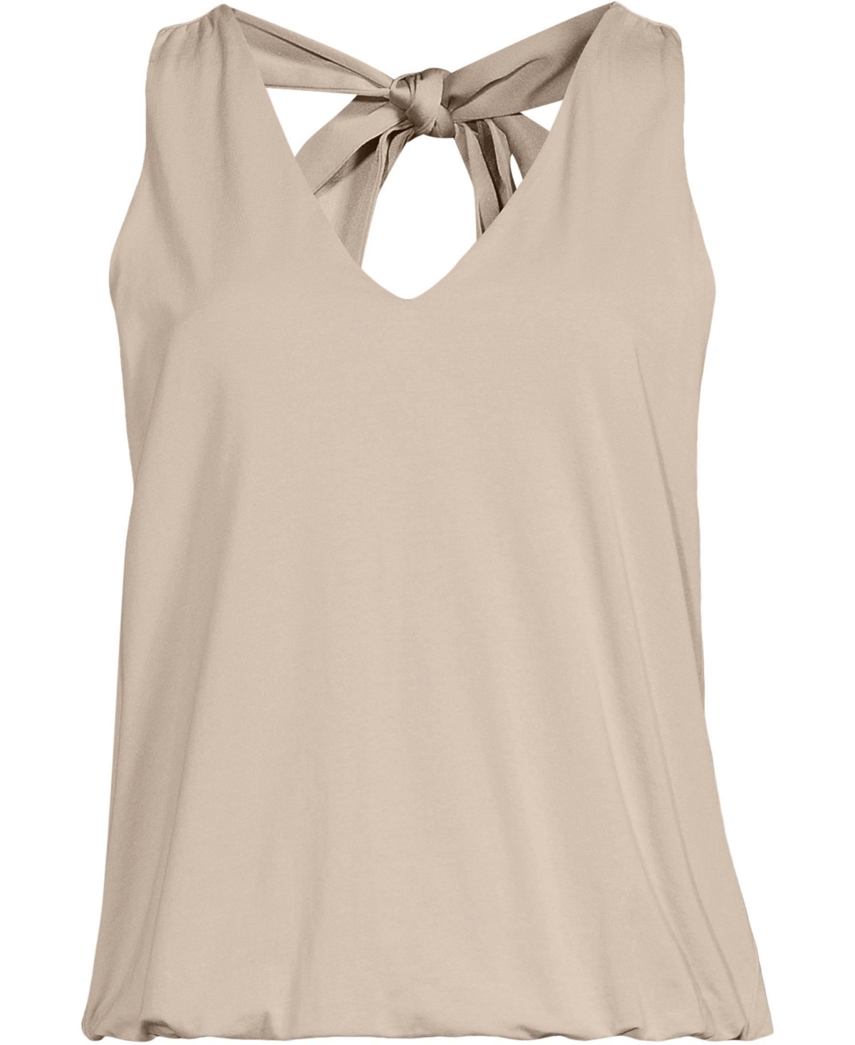 Lands' End Women's Lightweight Jersey Blouson Vneck Tank