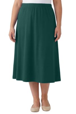 Women's Plus Size 7-Day Knit A-Line Skirt