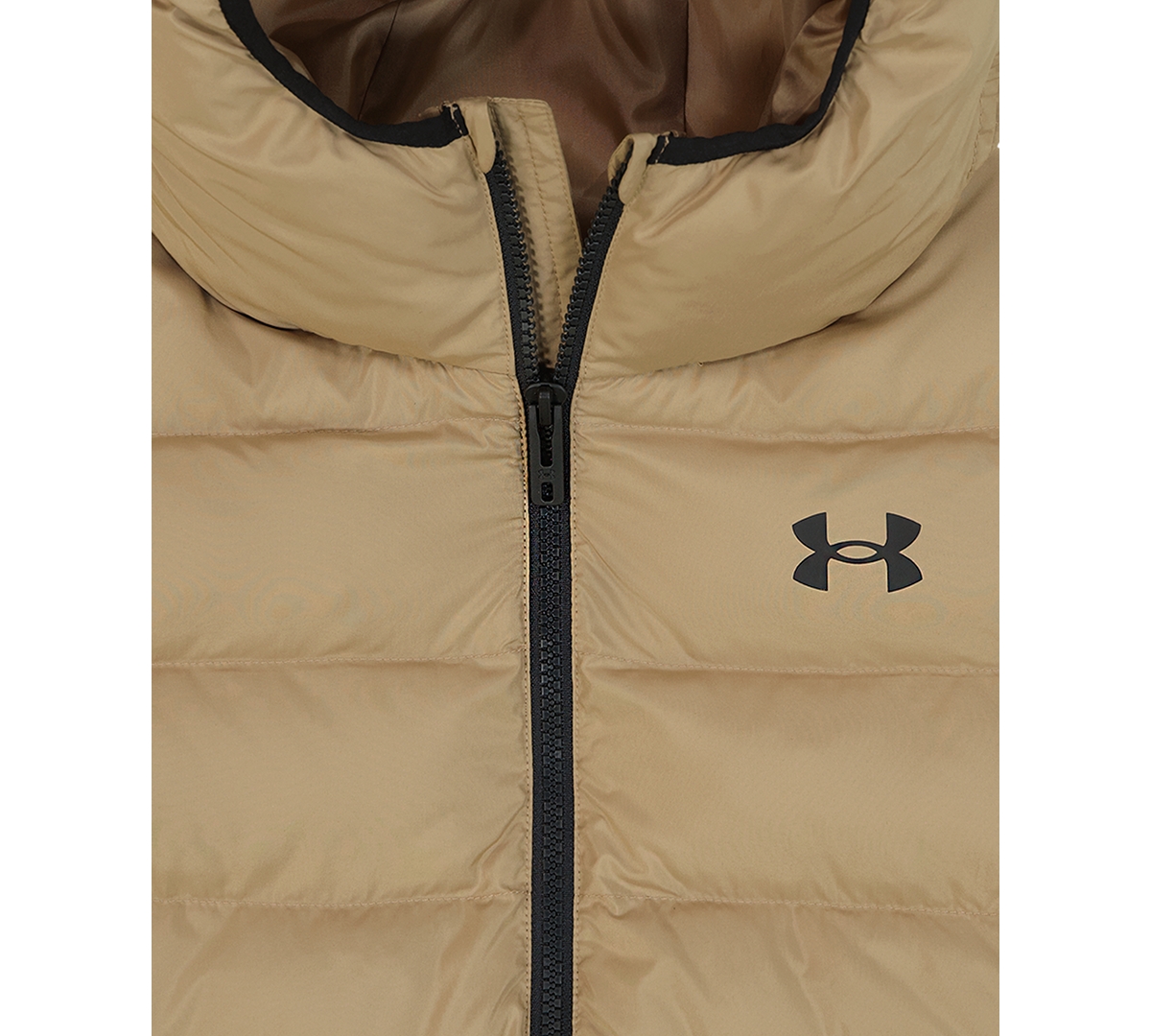 Under Armour Big Boys Pronto Color Block Full Zip Puffer Jacket In Brown