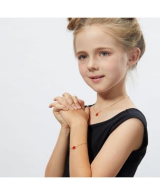 Petit Star of David Necklace in Red