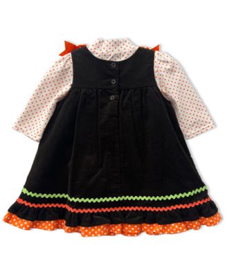 Baby Girls' Long Sleeve Top and Turkey Jumper, 2-Piece Set