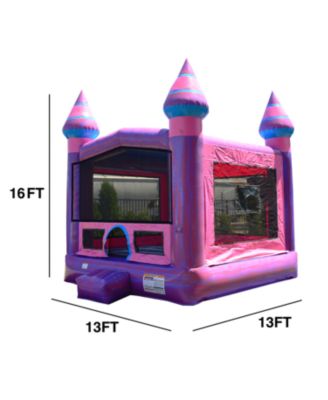 Purplish Commercial Grade Bounce House for Kids and Adults (with Blower), Basketball Hoop, Outdoor Indoor, Birthday Party Rental, Big Inflatable, 13x13
