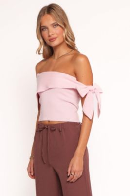 Women's Charama Off Shoulder Knit Top - Pink
