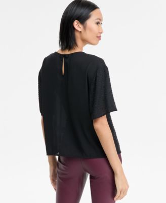 Women's Embellished Short-Sleeve Top