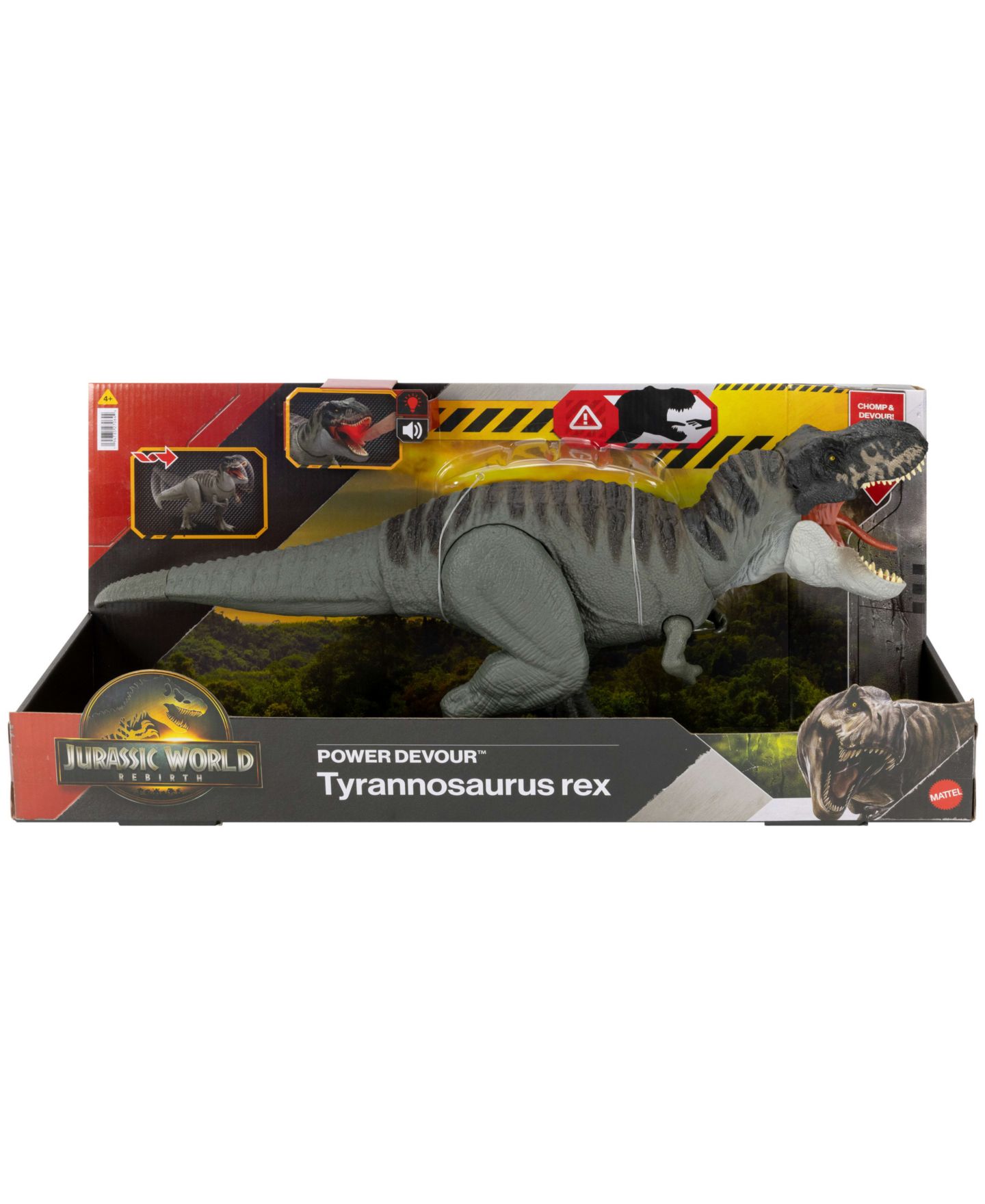 Детская фигурка Jurassic World Tyrannosaurus Rex Power Devour Lights and Sounds Action Figure, Ages 4+ — фото 3