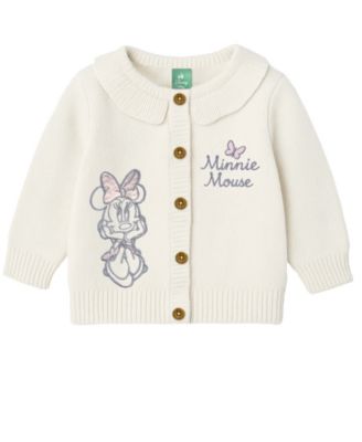 Baby Girls' Minnie Mouse Cardigan, Top and Pants, 3-Piece Set