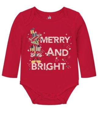 Baby Boys' Mickey Mouse Merry and Bright Bodysuit and Pants, 2-Piece Set