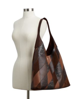 Brooklyn Extra-Large Snakeskin Patchwork Shoulder Bag 39