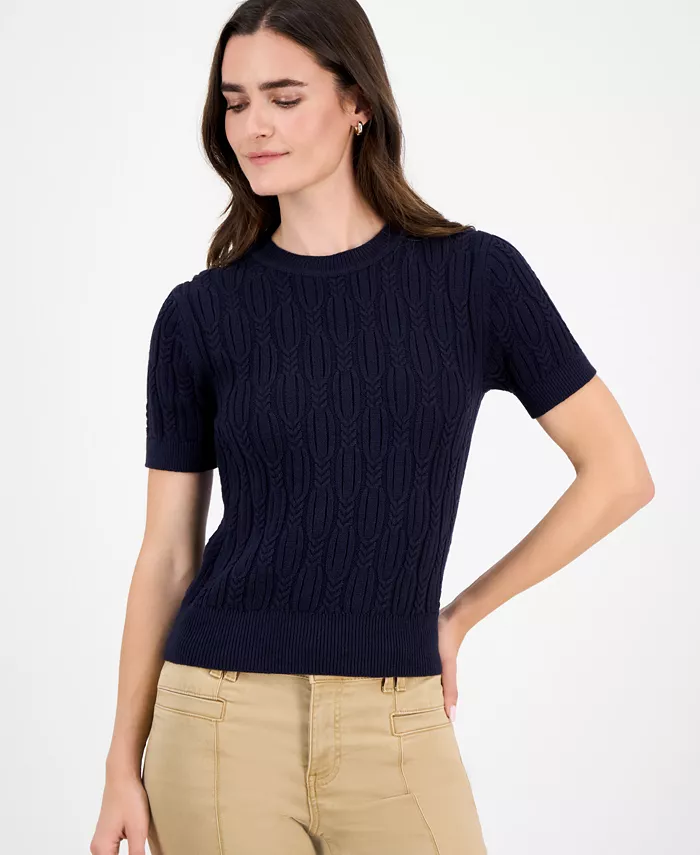 Nautica Women's Cotton Cable-Knit Sweater - thumbnail 7