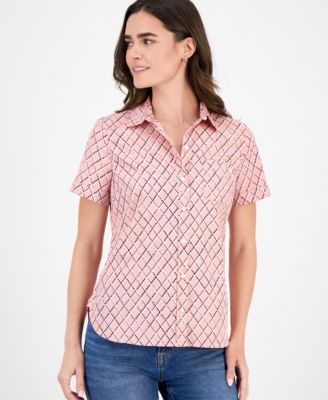 Nautica Jeans - Women's Argyle Dot Camp Shirt