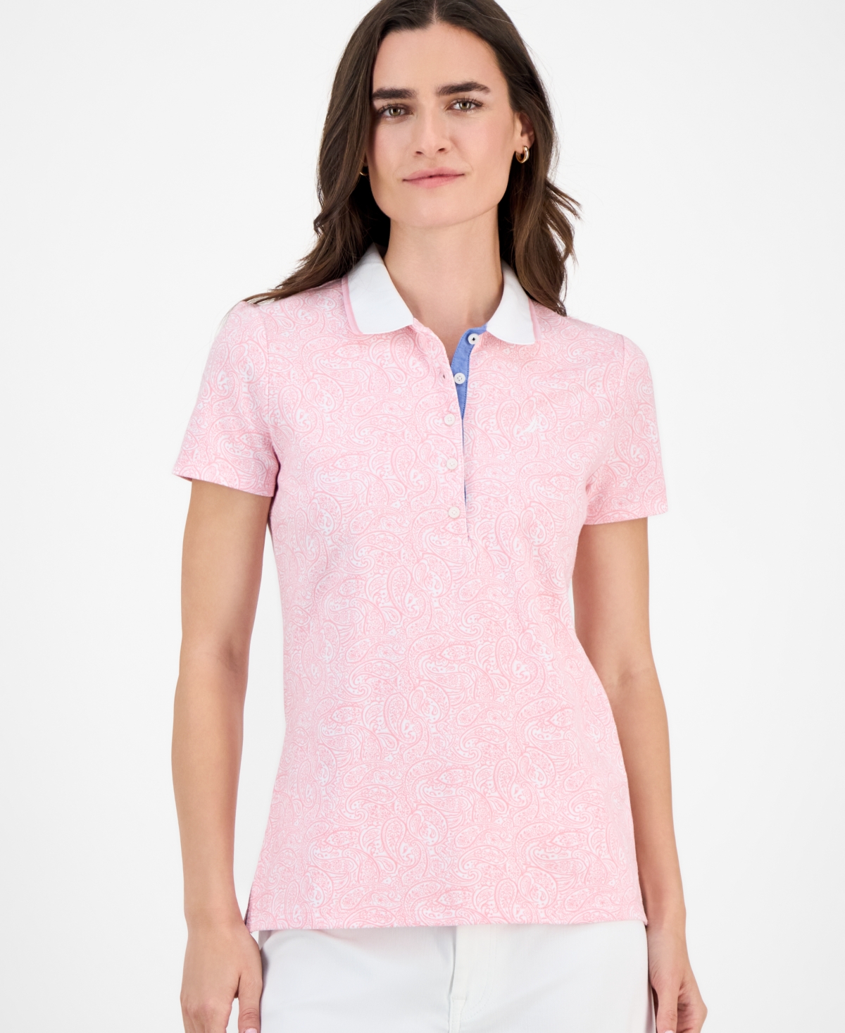 Nautica Jeans Women's Garden Paisley Polo Shirt In Multi