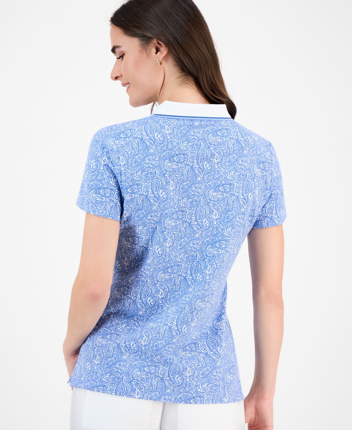 Nautica Jeans Women's Garden Paisley Polo Shirt In Multi