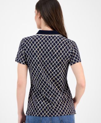 Nautica Women's Argyle Dot Polo Shirt