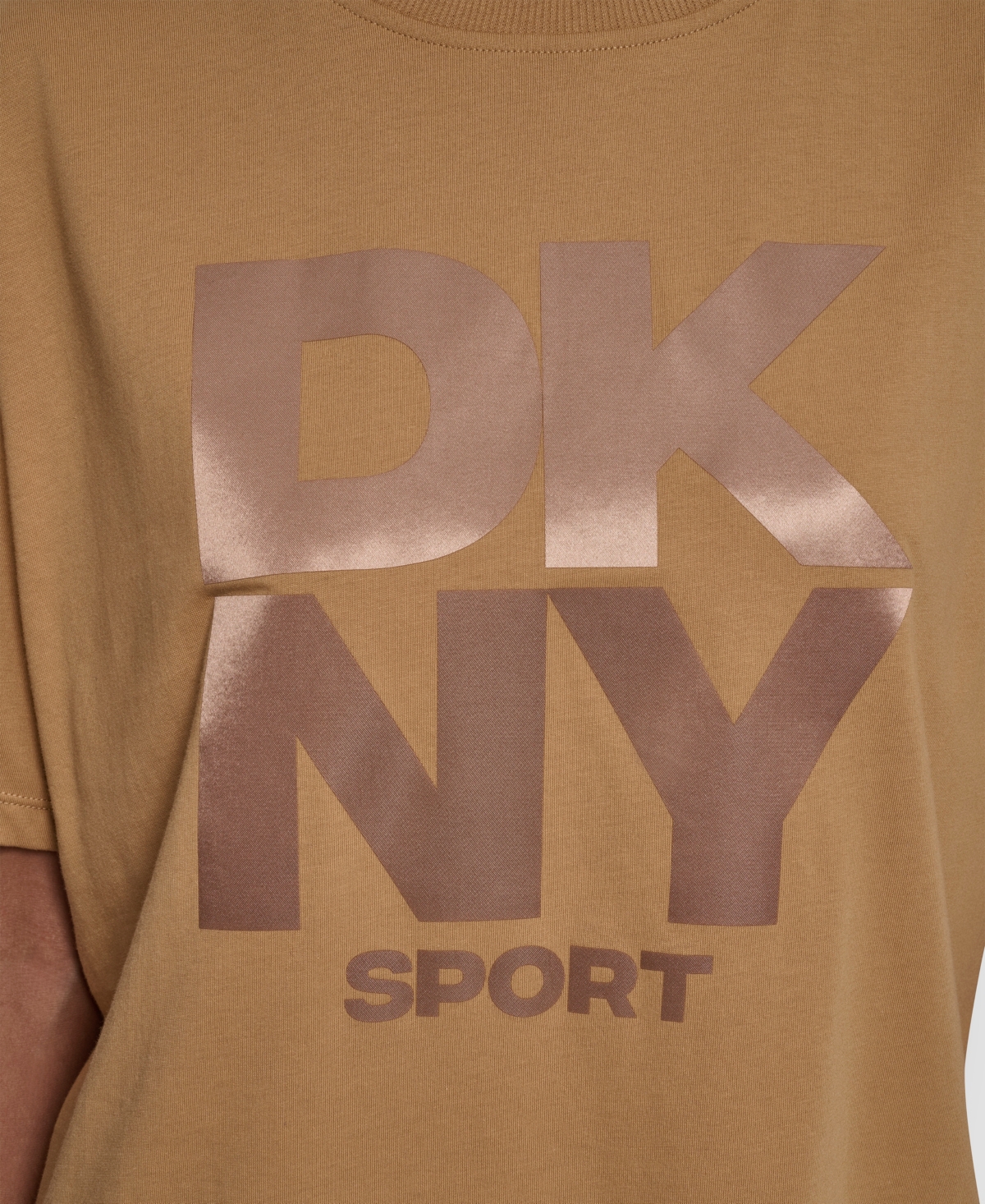 Dkny Women's Oversized Short Sleeve Tunic T-shirt In Brown