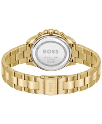 Women's Alley Quartz Multifunction Ionic Plated Thin Gold Steel Watch, 36mm