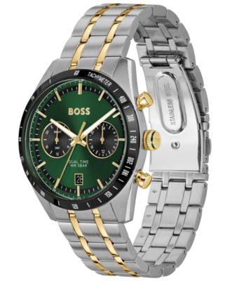 Men's Tourmaster Quartz Multifunction Stainless Steel Ionic Plated Thin Gold Steel Watch, 41mm