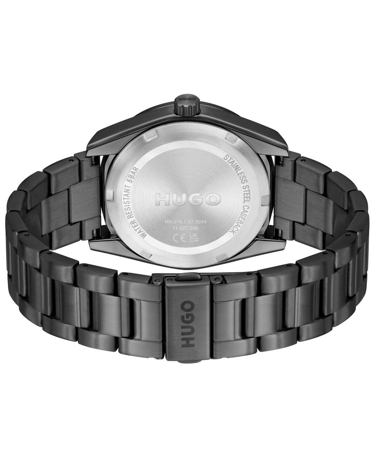 Hugo Boss Men's Bright Sport Quartz Multifunction Ionic Plated Black Steel Watch, 42mm