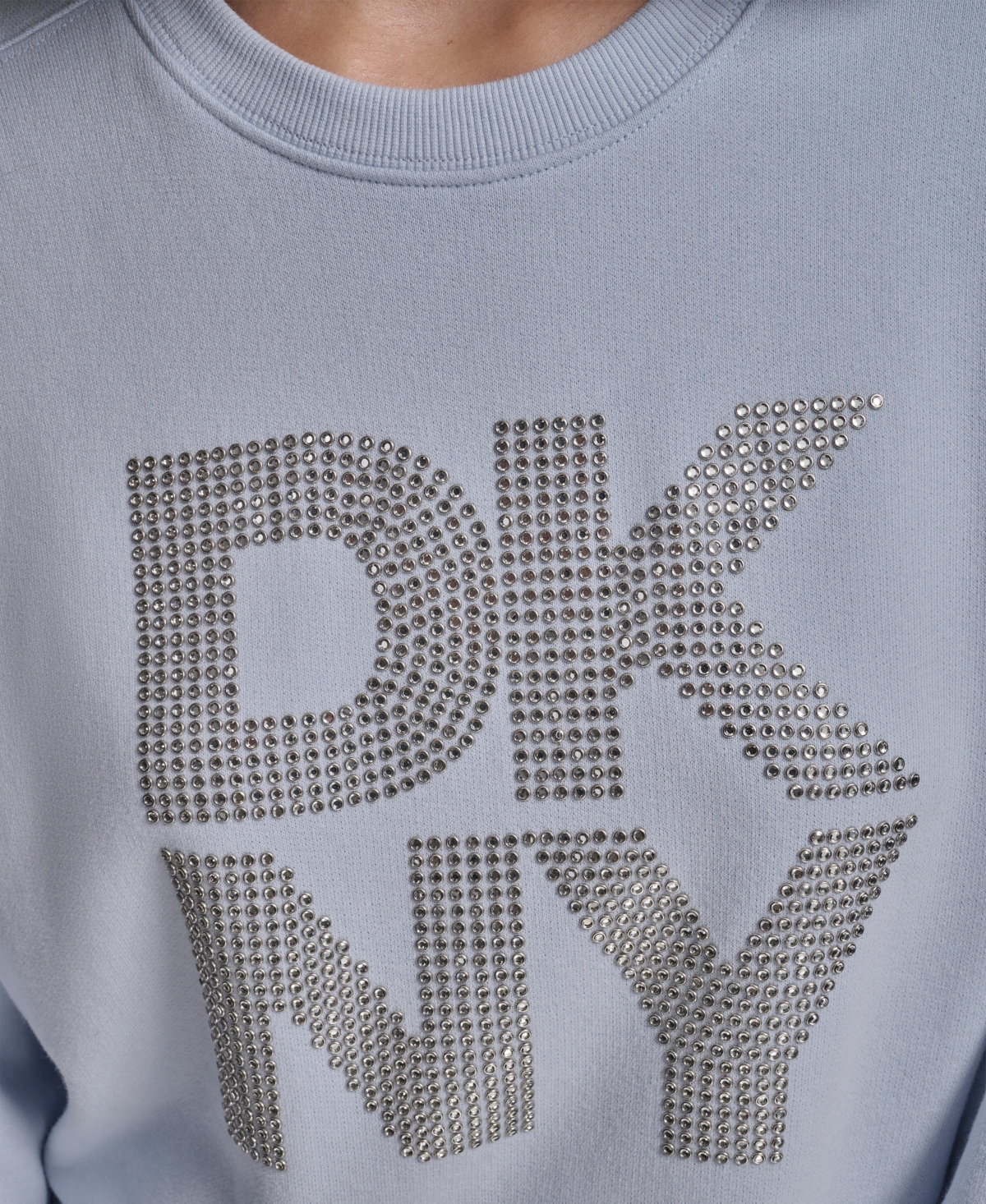 Dkny Jeans Petite Long Sleeves Sweatshirt In Blue