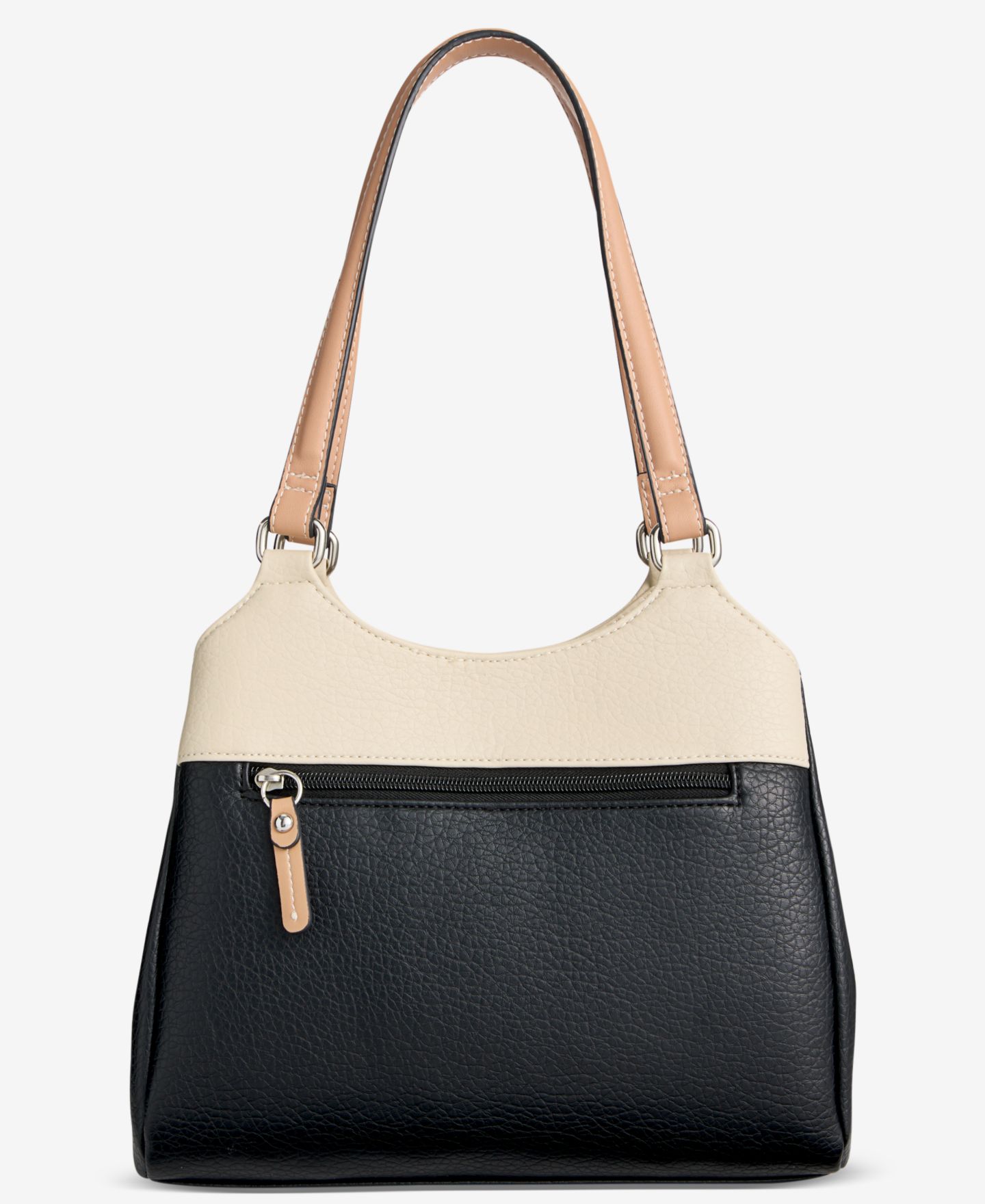 Женская сумка Giani Bernini Colorblock Pebbled 4-Poster Tote, цвет: Чёрный — фото 4