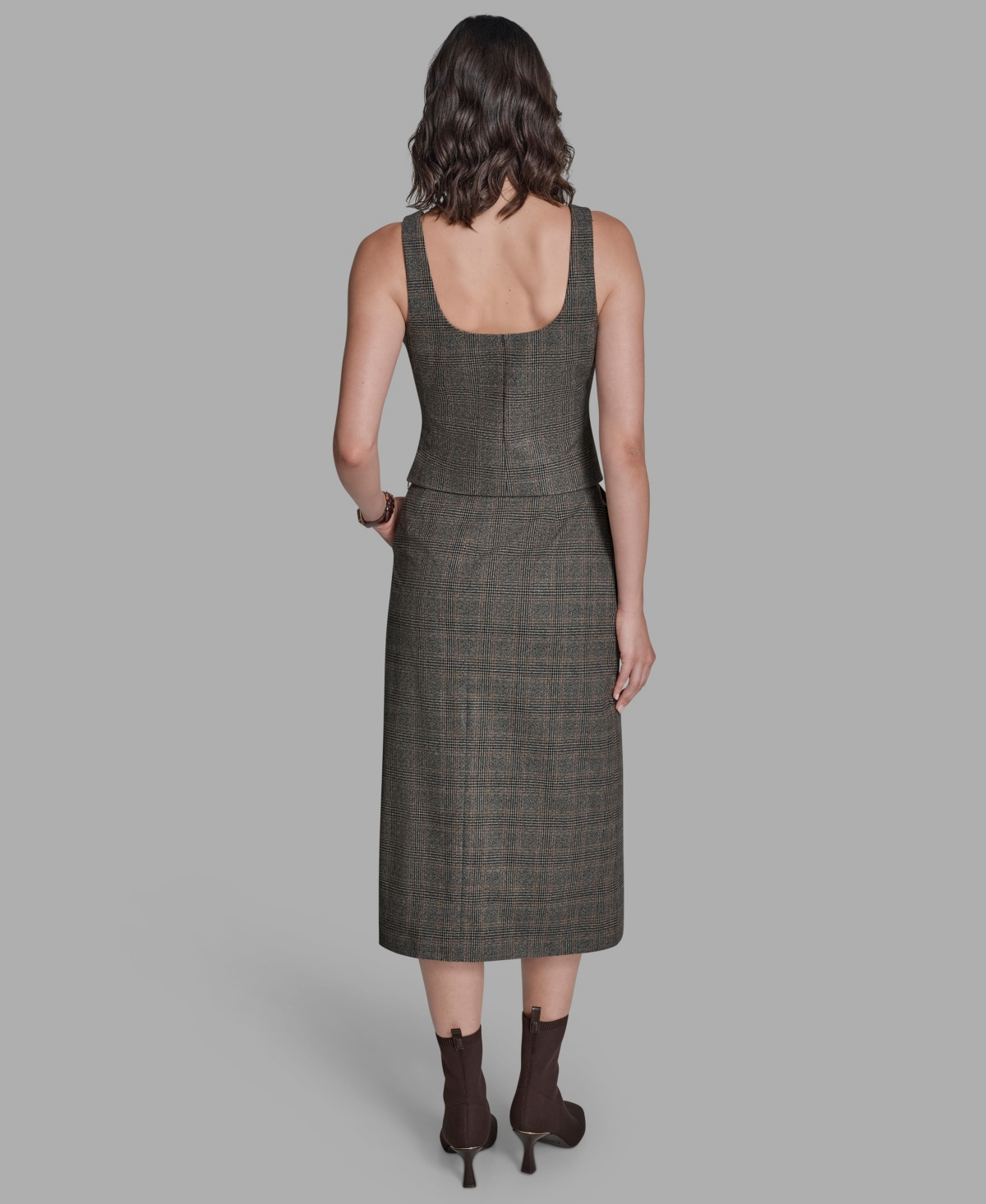 Bcbg Women's Button-front Sleeveless Vest In Gray
