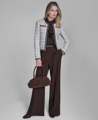 Women's Tweed Open-Front Jacket