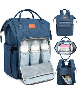 KeaBabies Original Diaper Bag Backpack Multi-Functional Baby Diaper Bags with Changing Pad - Navy Blue 44$