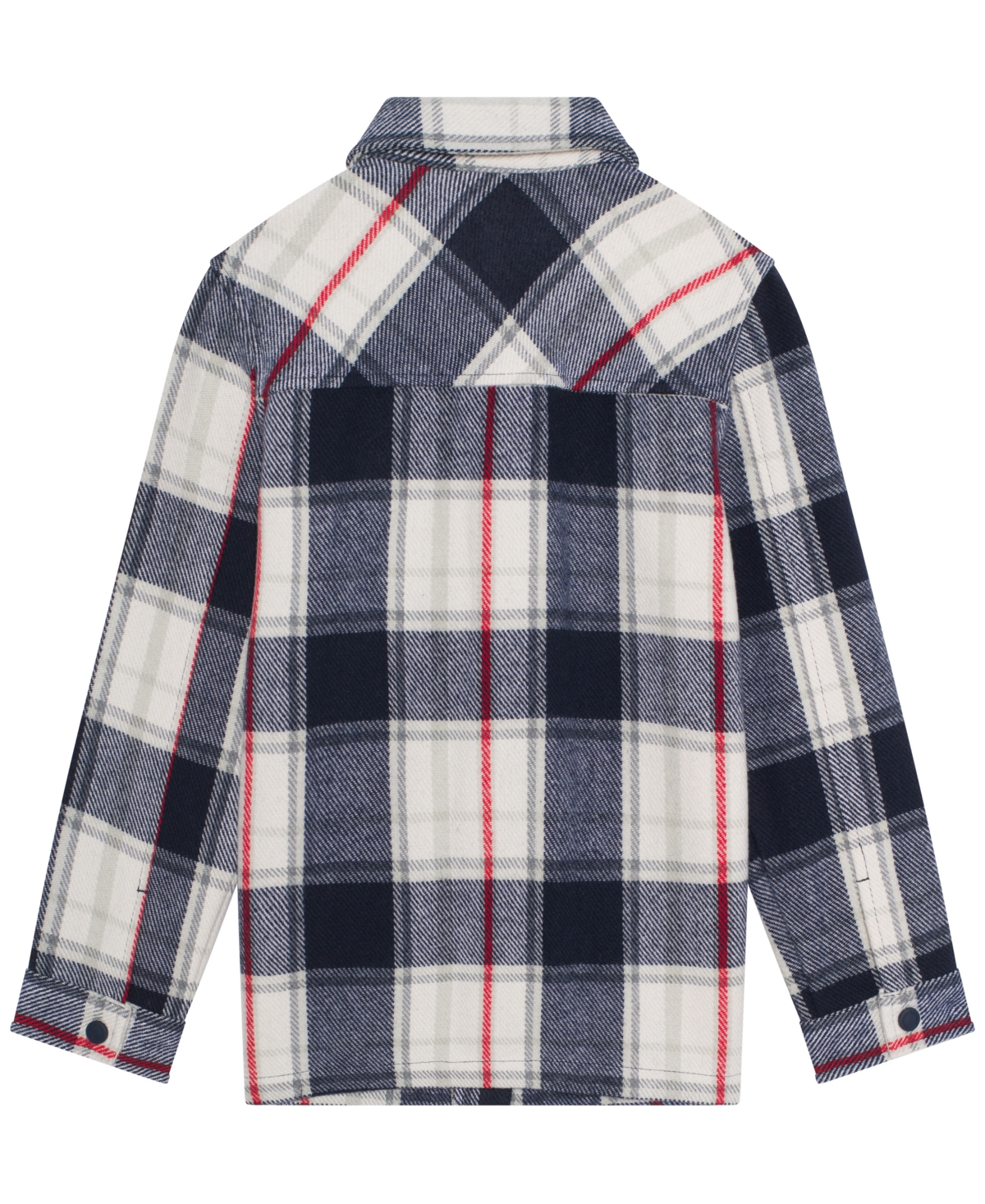 B By Brooks Brothers Big Boys Plaid Long Sleeve Shacket