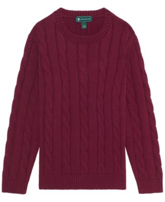 B By Brooks Brothers - Big Boys Cable Long Sleeve Sweater
