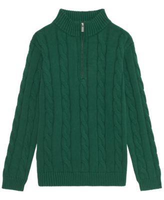 B By Brooks Brothers - Big Boys Quarter Zip Mock Neck Sweater