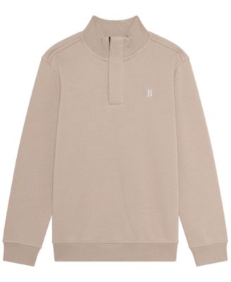 B By Brooks Brothers - Big Boys Quarter Zip Ribbed Collar Sweatshirt