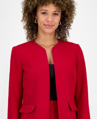 Women's Collarless Open-Front Blazer, Regular & Petite