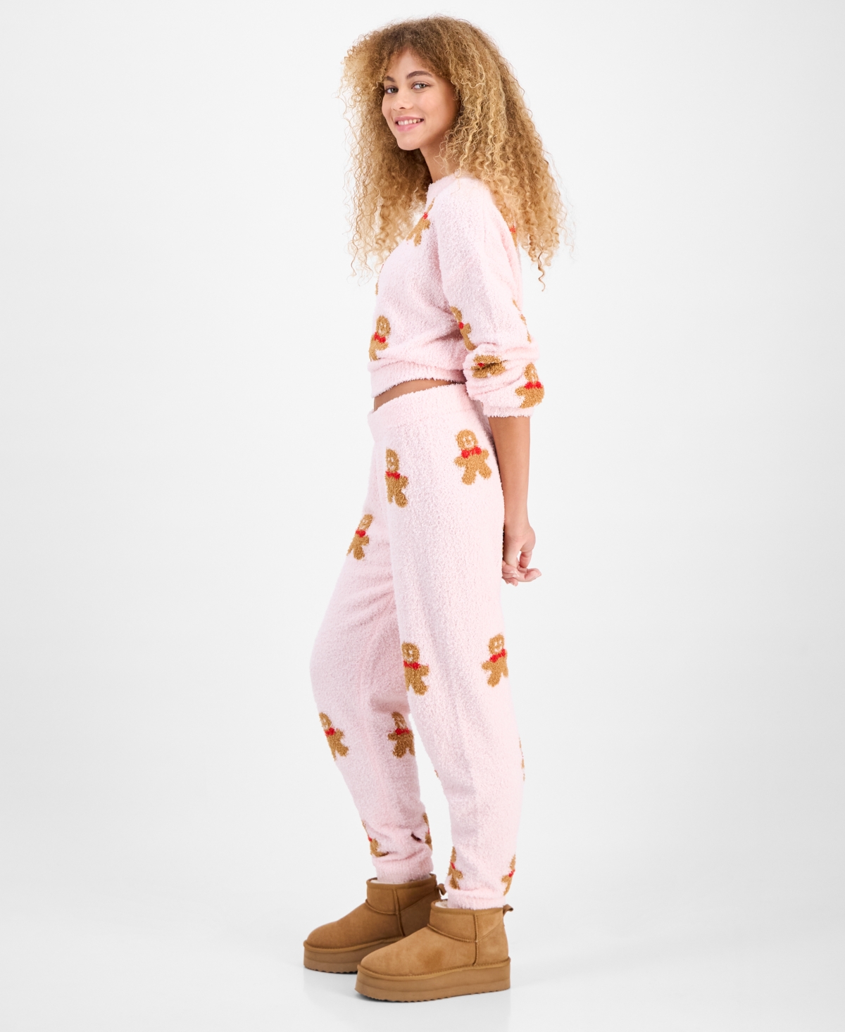 Planet Heart Juniors' Teddy-Knit Jogger Pants
