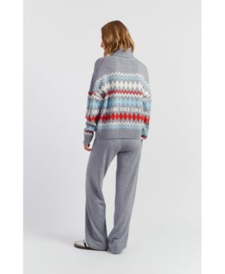 Women's Wool-Cashmere Snoopy Ski Fairisle Sweater