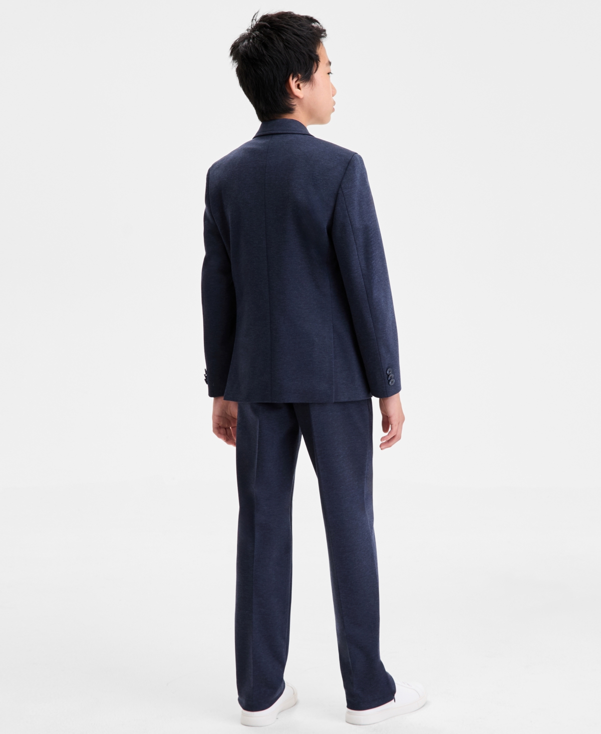 Michael Kors Boys 8-20 Single Breasted Knit Jacket In Blue