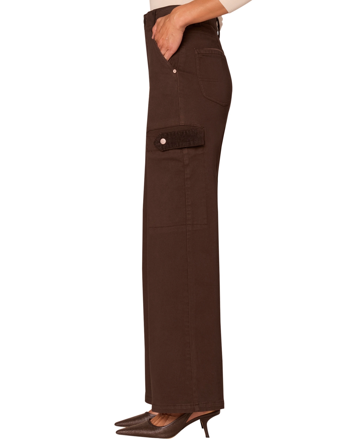 Democracy Women's "ab" Solution Skyrise Straight-leg Jeans In Brown
