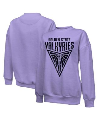 Majestic - Women's Violet Golden State Valkyries Oversized Primary Logo Drop Shoulder Tri-Blend Pullover Sweatshirt