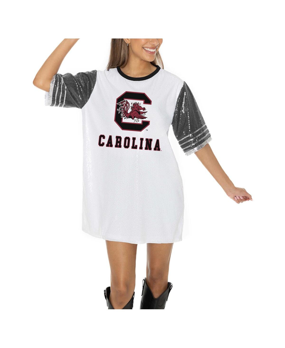Gameday Couture Women's White South Carolina Gamecocks Full Sequin Jersey Dress In White