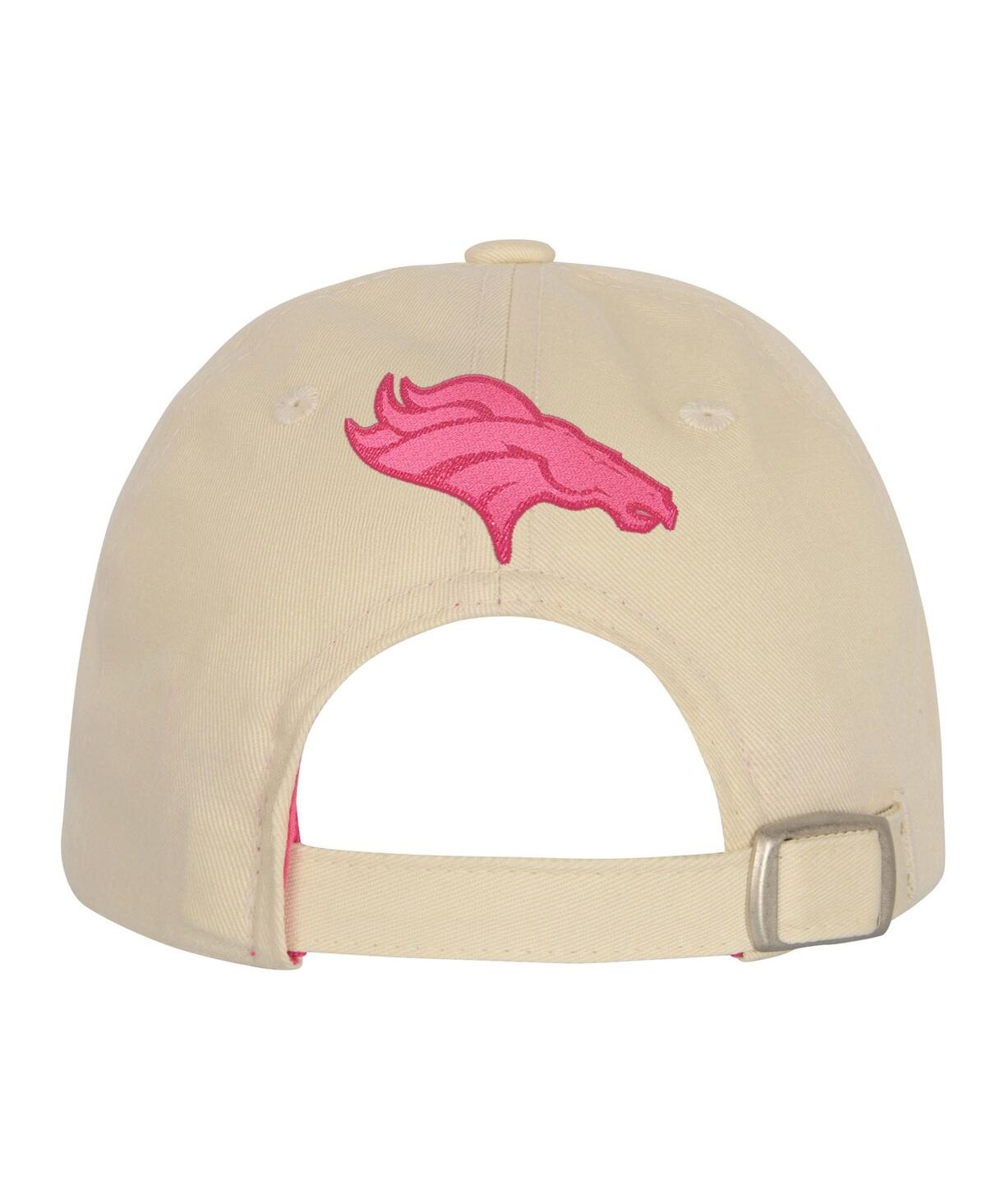 Outerstuff Big Girls Cream Denver Broncos Blitz Adjustable Hat In White