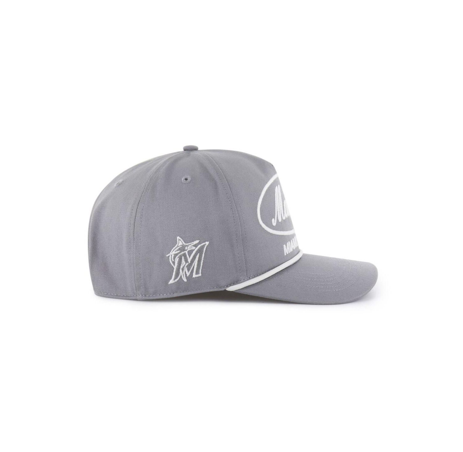 Men's Gray Miami Marlins Foundational Hitch Adjustable Hat