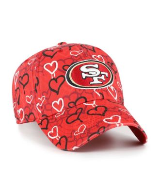 Big Girls Scarlet San Francisco 49ers Mural Clean Up Adjustable Hat