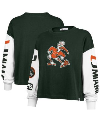 '47 Brand - Women's Green Miami Hurricanes Sydney Long Sleeve T-Shirt