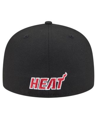 Men's Black Miami Heat Deceptor 59FIFTY Fitted Hat
